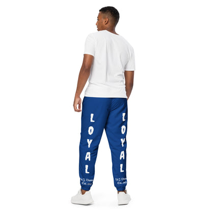 D.J. Domo "LOYAL" Unisex Track Pants Dark Blue/White