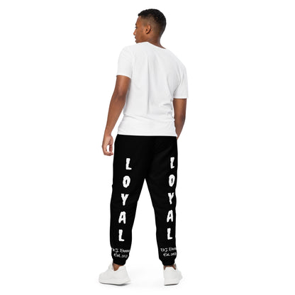 D.J. Domo "LOYAL" Unisex Track Pants Black/White