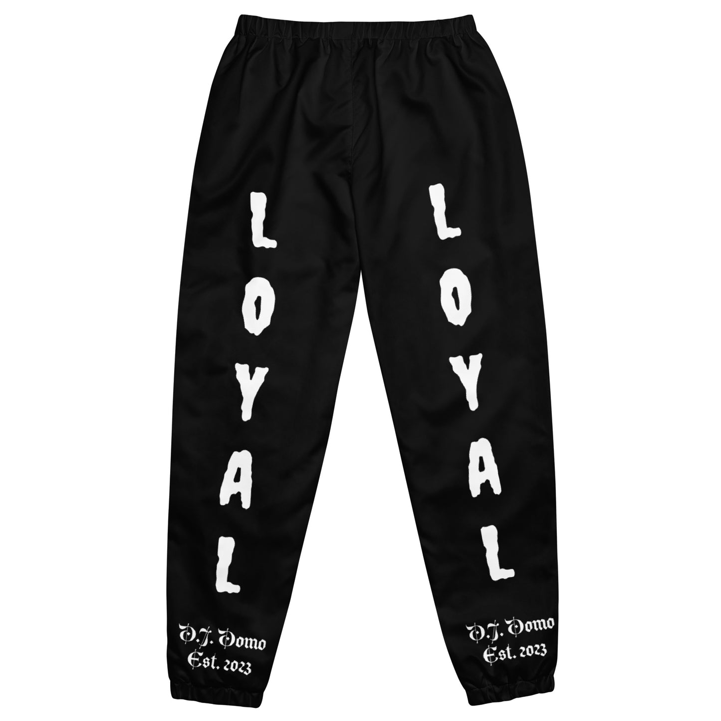 D.J. Domo "LOYAL" Unisex Track Pants Black/White