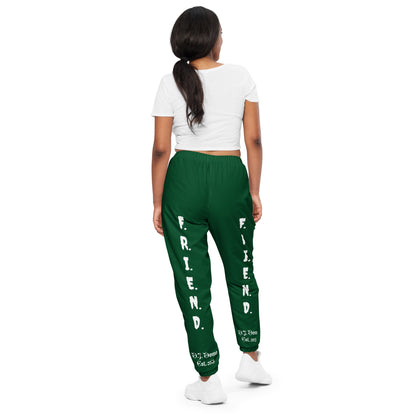 D.J. Domo "What's a Friend?" Unisex Track Pants Green/White