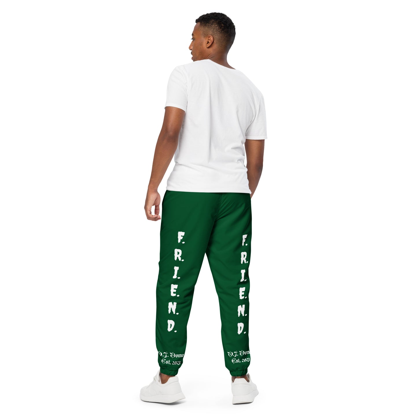 D.J. Domo "What's a Friend?" Unisex Track Pants Green/White