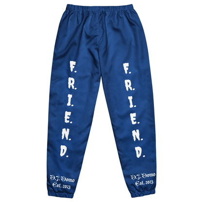 D.J. Domo "What's a Friend?" Unisex Track Pants Dark Blue/White