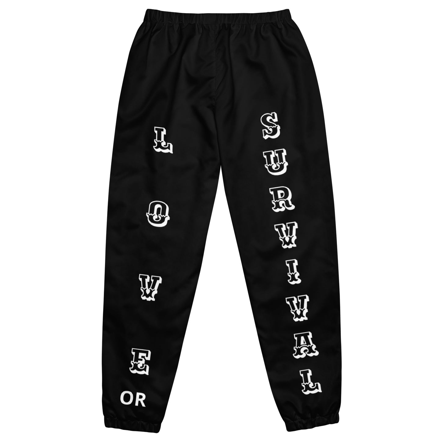 D.J. Domo "Love or Survival" Unisex Track Pants Black/White