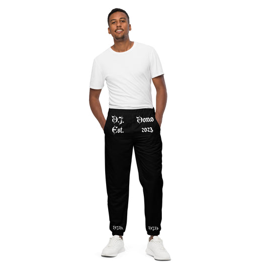 D.J. Domo "Destiny & Purpose" Unisex Track Pants Black/White