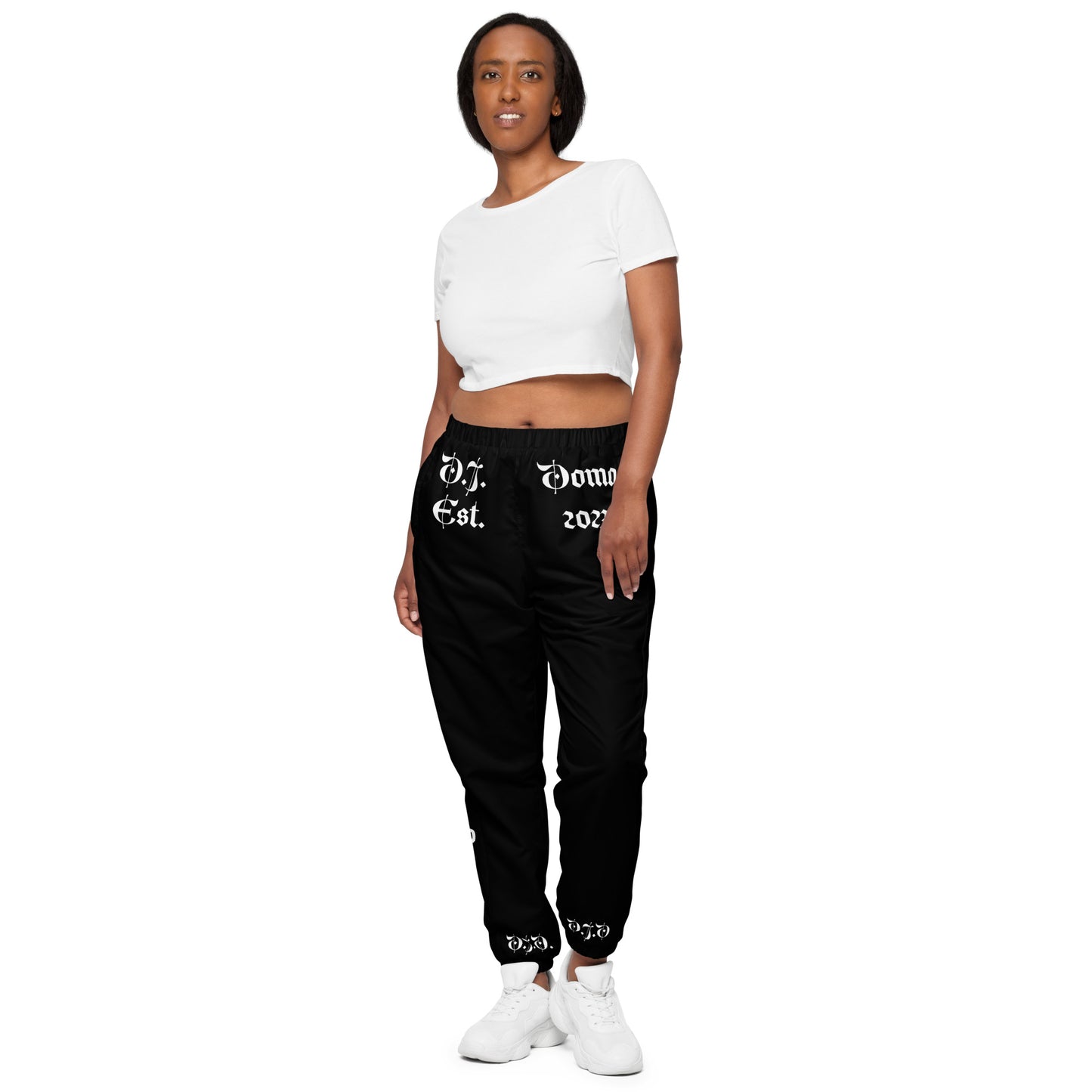 D.J. Domo "Destiny & Purpose" Unisex Track Pants Black/White