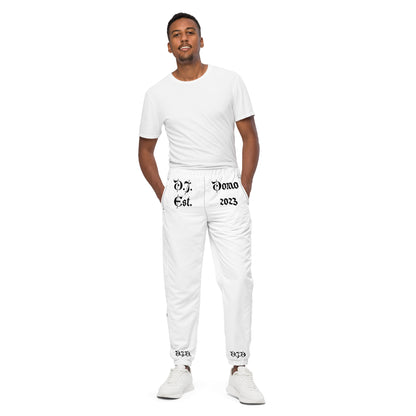 D.J. Domo "Destiny & Purpose" Unisex Track Pants White/Black