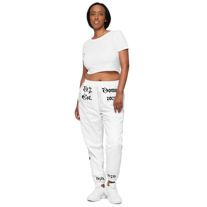 D.J. Domo "Destiny & Purpose" Unisex Track Pants White/Black