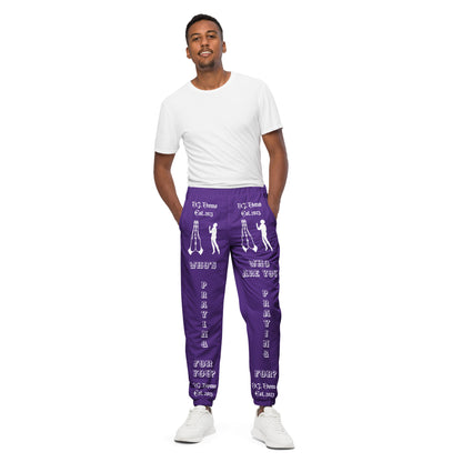 D.J. Domo "Prayer" Unisex Track Pants Purple/White