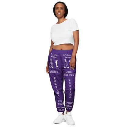 D.J. Domo "Prayer" Unisex Track Pants Purple/White