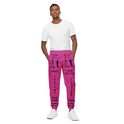 D.J. Domo "Prayer" Unisex Track Pants Pink/Black