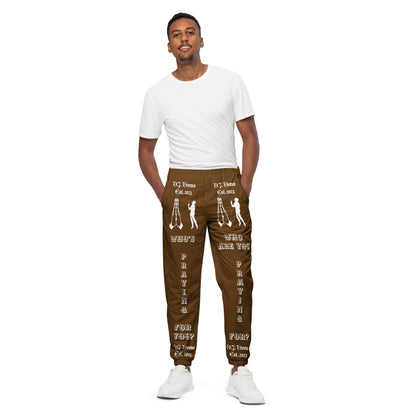 D.J. Domo "Prayer" Unisex Track Pants Brown/White