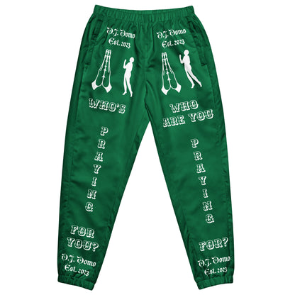 D.J. Domo "Prayer" Unisex Track Pants Green/White