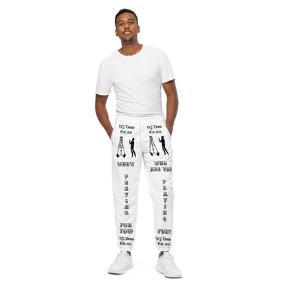 D.J. Domo "Prayer" Unisex Track Pants White/Black