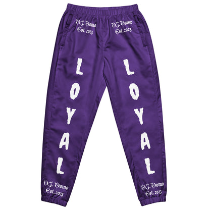 D.J. Domo "LOYAL" Unisex Track Pants Purple/White