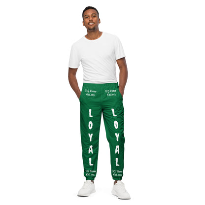 D.J. Domo "LOYAL" Unisex Track Pants Green/White