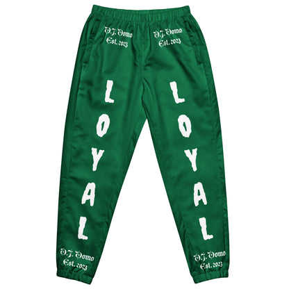 D.J. Domo "LOYAL" Unisex Track Pants Green/White