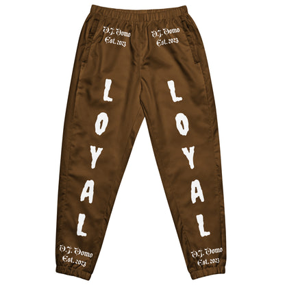 D.J. Domo "LOYAL" Unisex Track Pants Brown/White