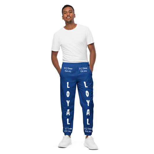 D.J. Domo "LOYAL" Unisex Track Pants Dark Blue/White