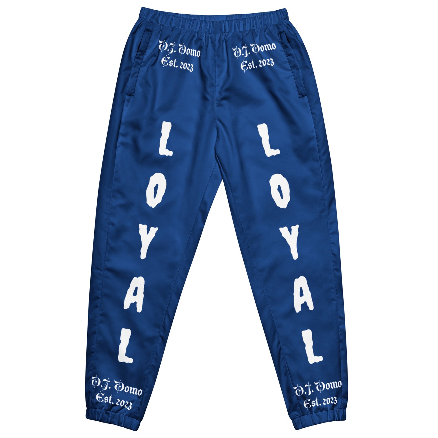 D.J. Domo "LOYAL" Unisex Track Pants Dark Blue/White