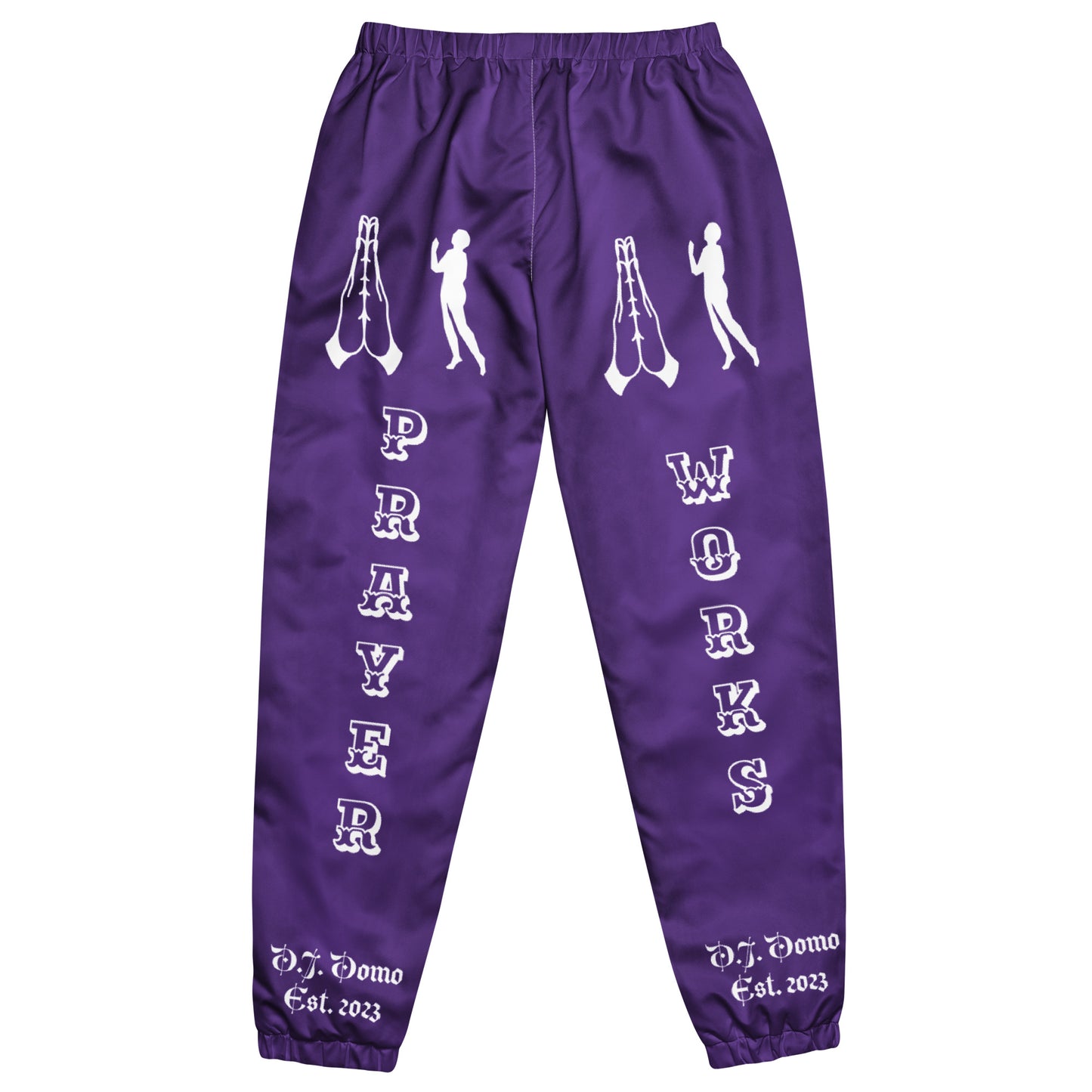 D.J. Domo "Prayer" Unisex Track Pants Purple/White