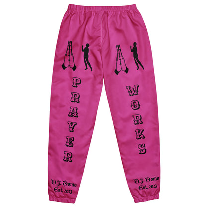 D.J. Domo "Prayer" Unisex Track Pants Pink/Black