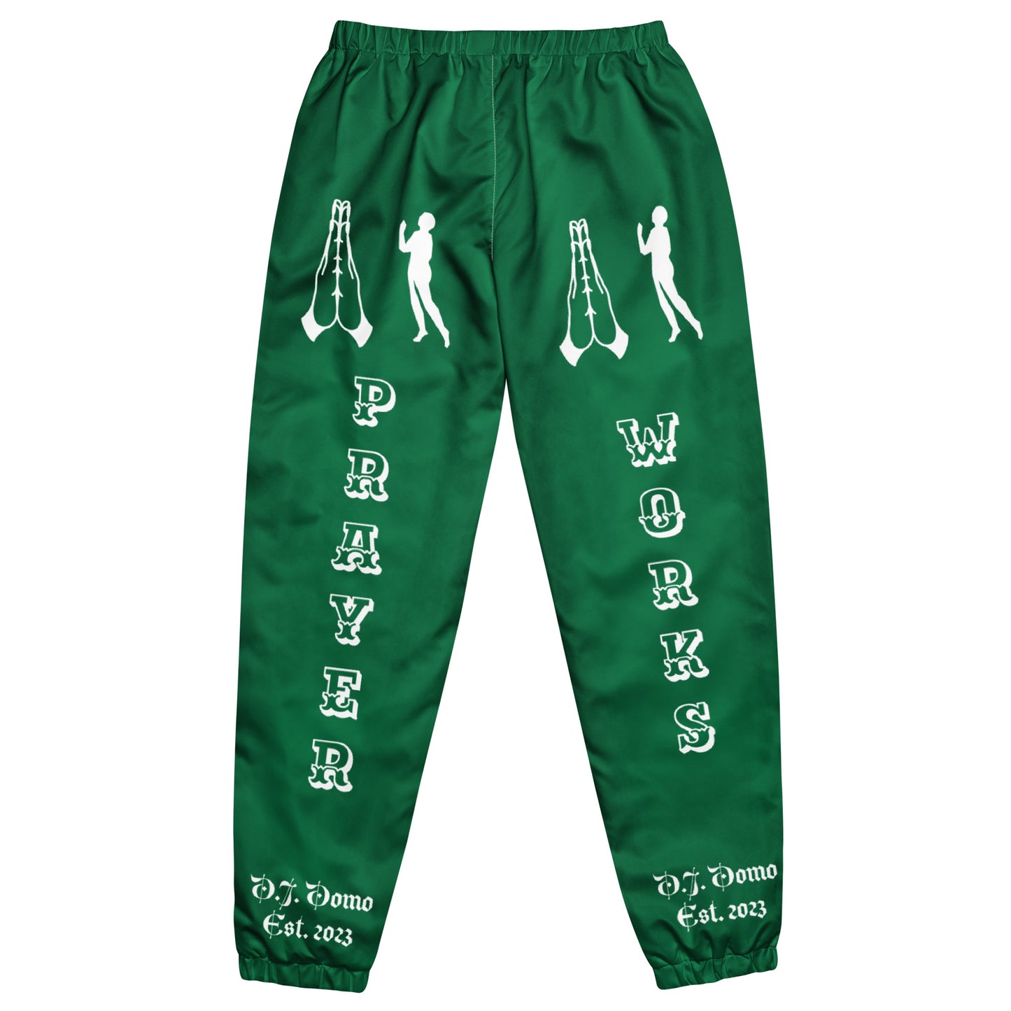 D.J. Domo "Prayer" Unisex Track Pants Green/White