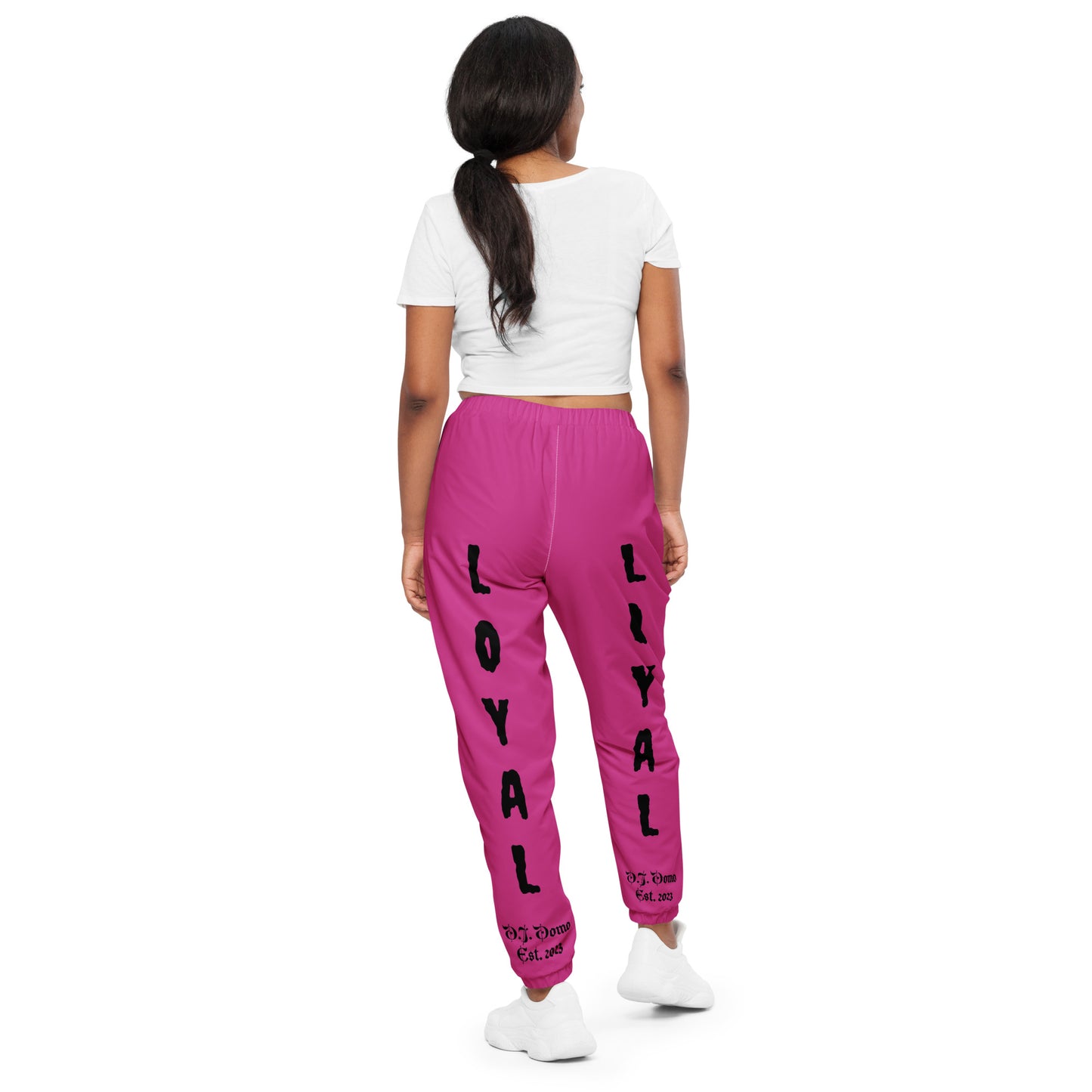 D.J. Domo "LOYAL" Unisex Track Pants Pink/Black