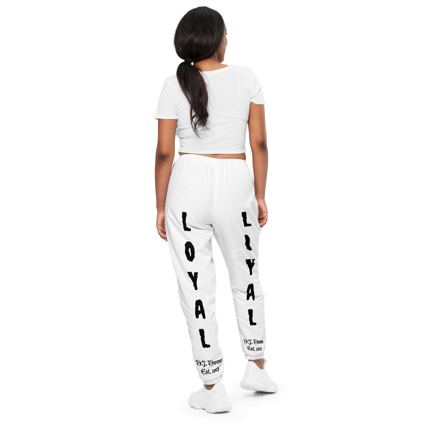 D.J. Domo "LOYAL" Unisex Track Pants White/Black