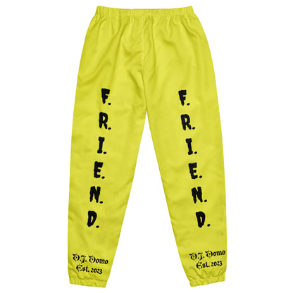 D.J. Domo "What's a Friend?" Unisex Track Pants Yellow/Black