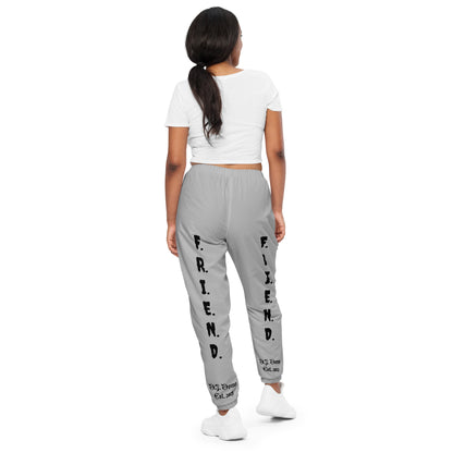 D.J. Domo "What's a Friend?" Unisex Track Pants Gray/Black