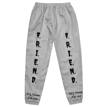 D.J. Domo "What's a Friend?" Unisex Track Pants Gray/Black