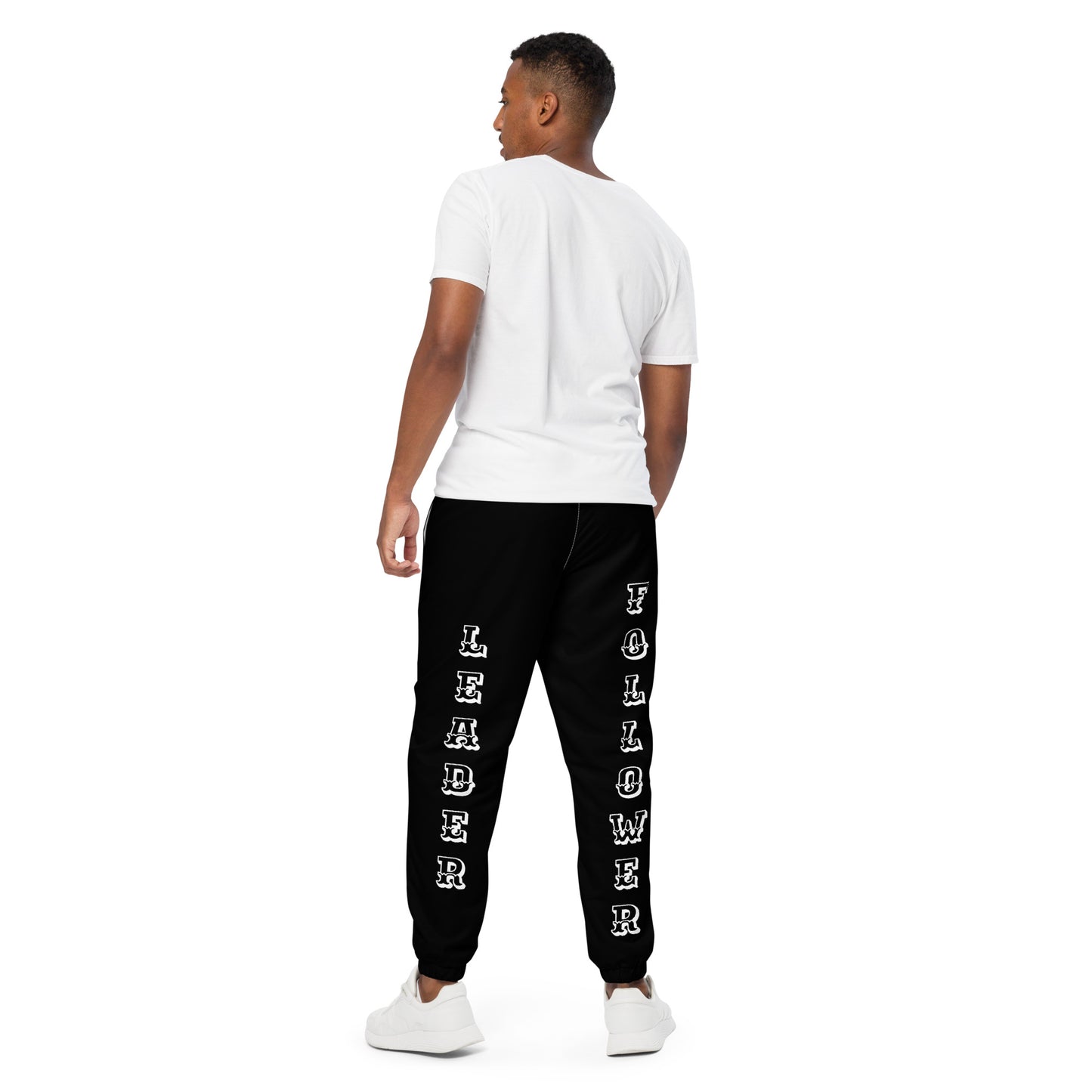 D.J. Domo "Leader or Follower" Unisex Track Pants Black/White