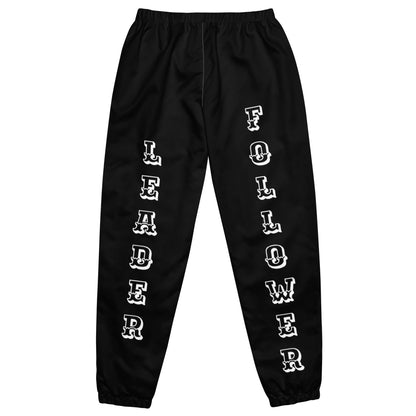 D.J. Domo "Leader or Follower" Unisex Track Pants Black/White