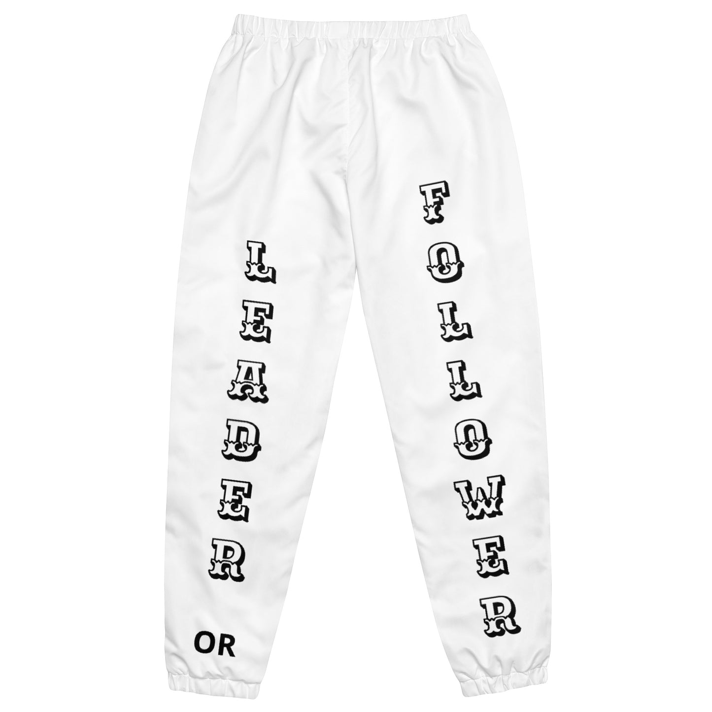 D.J. Domo "Leader or Follower" Unisex Track Pants White/Black