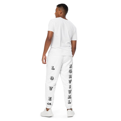 D.J. Domo "Love or Survival" Unisex Track Pants White/Black