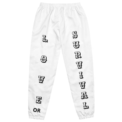 D.J. Domo "Love or Survival" Unisex Track Pants White/Black