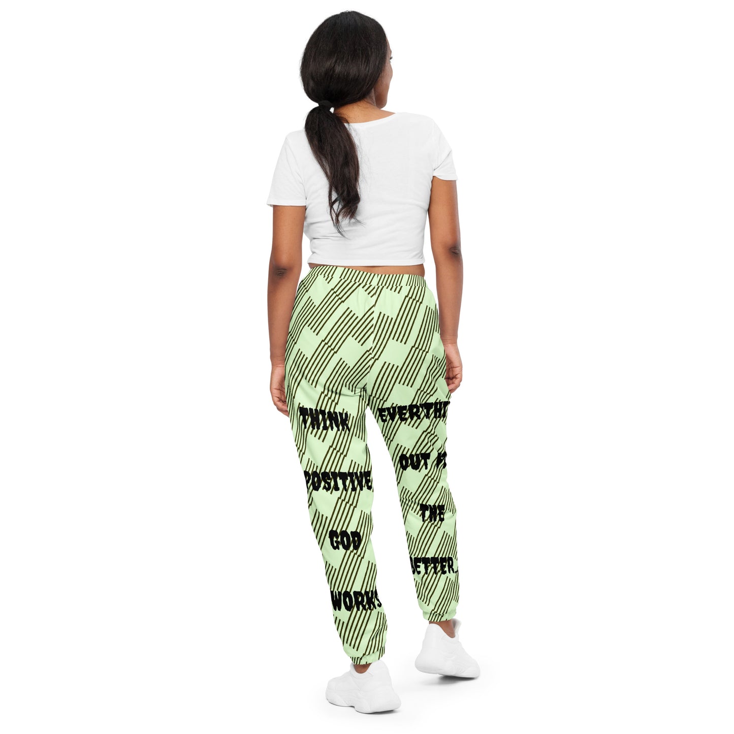 D.J. Domo "In The Zone Think Positive" Unisex Track Pants Green