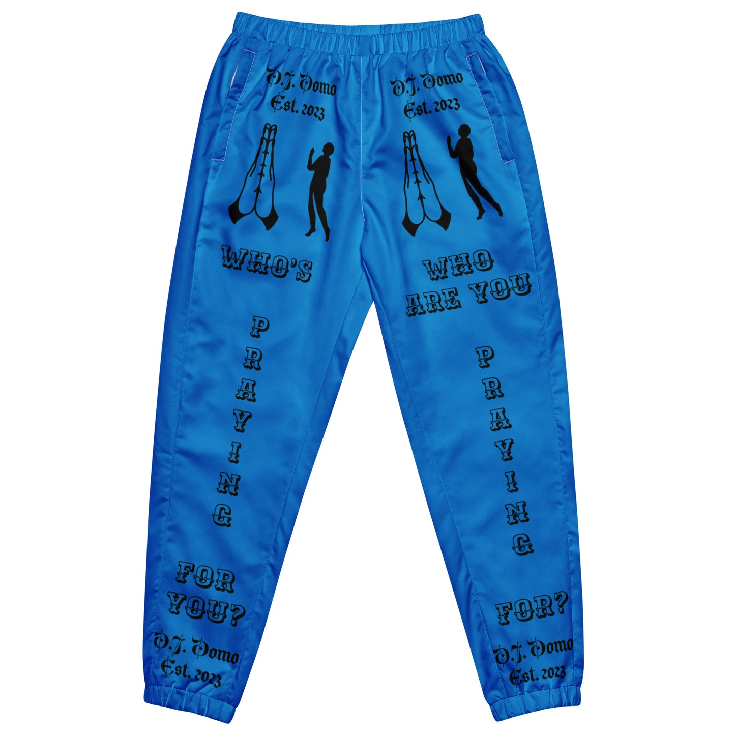 D.J. Domo "Prayer" Unisex Track Pants Light Blue/Black