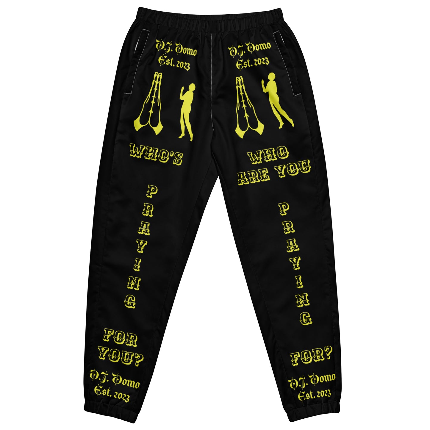 D.J. Domo "Prayer" Unisex Track Pants Black/Gold