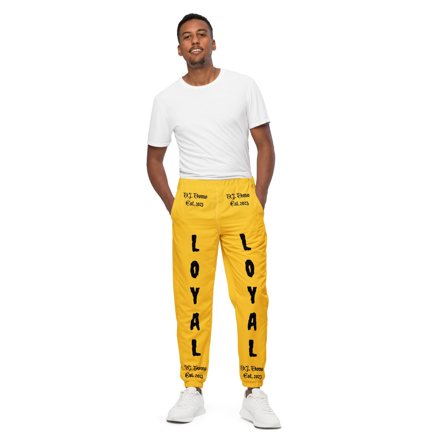 D.J. Domo "LOYAL" Unisex Track Pants Gold/Black