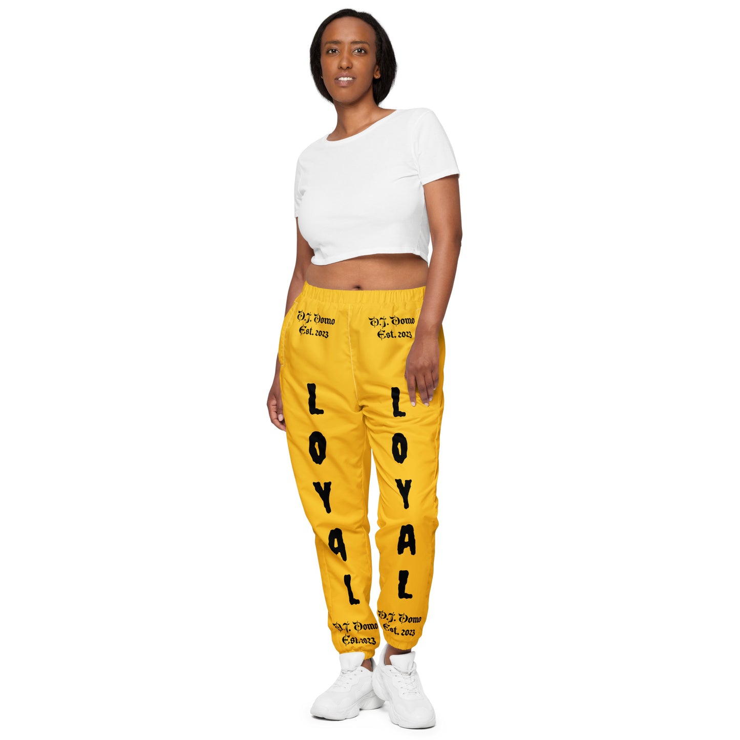 D.J. Domo "LOYAL" Unisex Track Pants Gold/Black