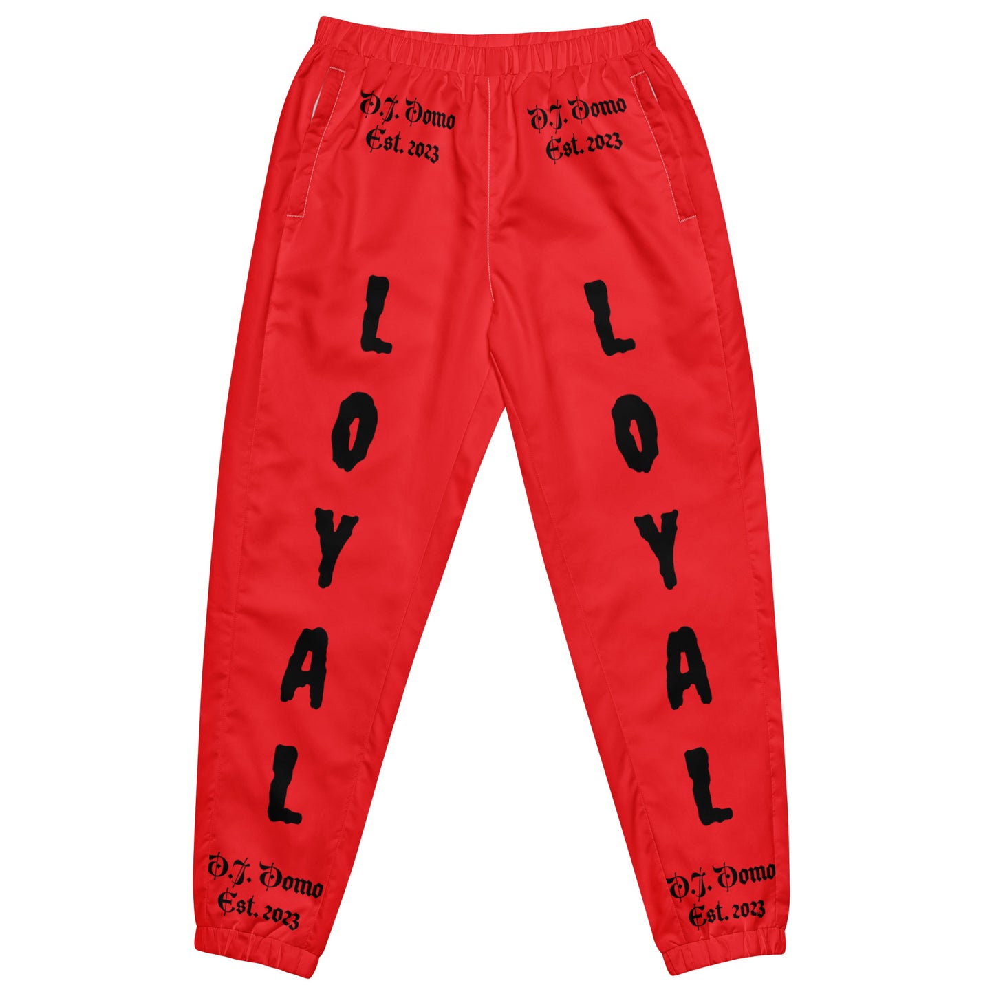 D.J. Domo "LOYAL" Unisex Track Pants Red/Black