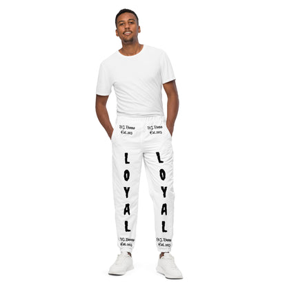 D.J. Domo "LOYAL" Unisex Track Pants White/Black