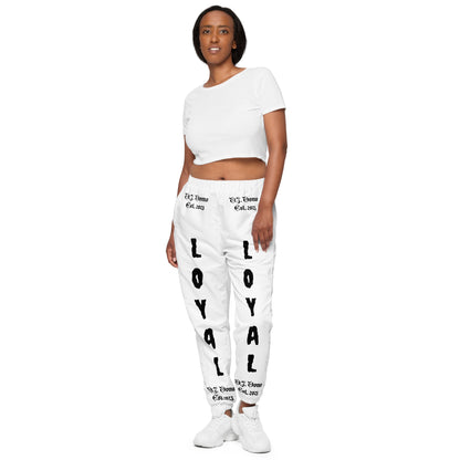 D.J. Domo "LOYAL" Unisex Track Pants White/Black