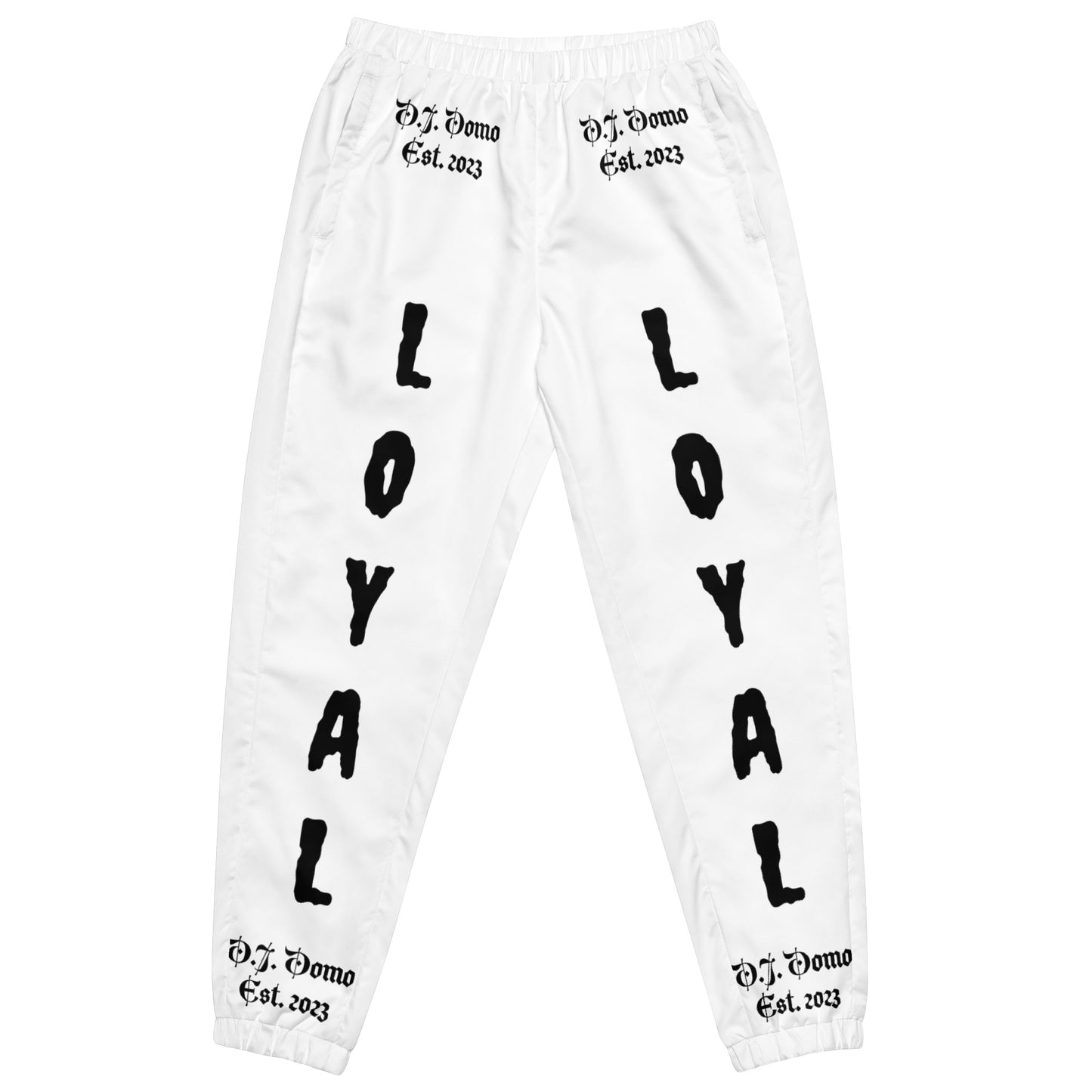 D.J. Domo "LOYAL" Unisex Track Pants White/Black