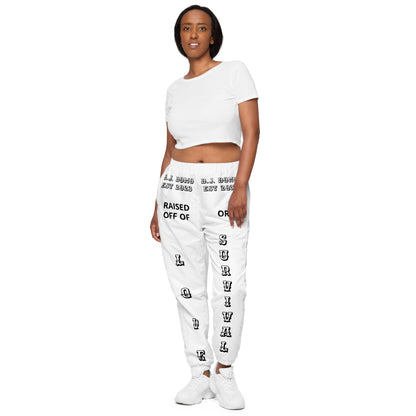 D.J. Domo "Love or Survival" Unisex Track Pants White/Black