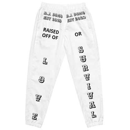 D.J. Domo "Love or Survival" Unisex Track Pants White/Black