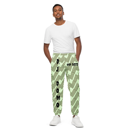 D.J. Domo "In The Zone Think Positive" Unisex Track Pants Green