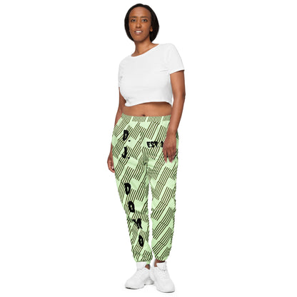 D.J. Domo "In The Zone Think Positive" Unisex Track Pants Green