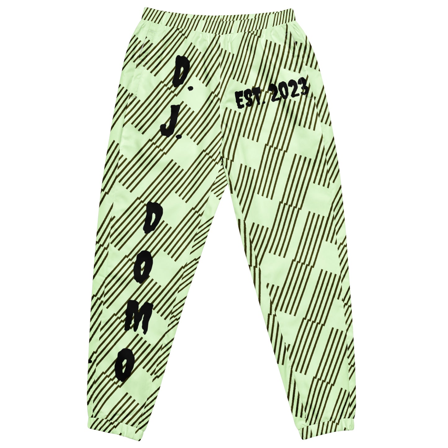 D.J. Domo "In The Zone Think Positive" Unisex Track Pants Green